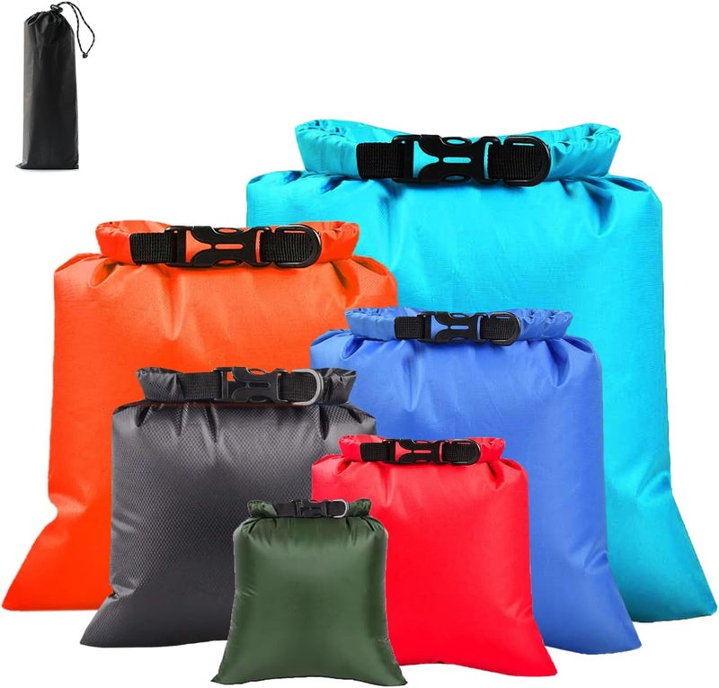 ILZAR Store 6PCS Dry Bags Waterproof, Lightweight Dry Bags for Kayaking Waterproof，Outdoor Waterproof Bag for Kayaking Hiking Boating Camping - Image 1